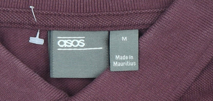 ASOS Men's Red Long Sleeve Polo Shirt M