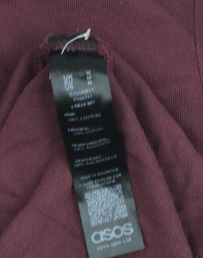 ASOS Men's Red Long Sleeve Polo Shirt M