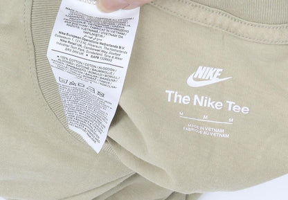 Nike Men's Beige Crew Neck T-Shirt Medium Logo Tee