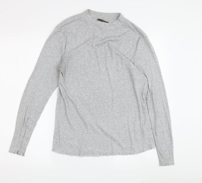 Womens UK Size 14 Lipsy Grey Basic T-Shirt