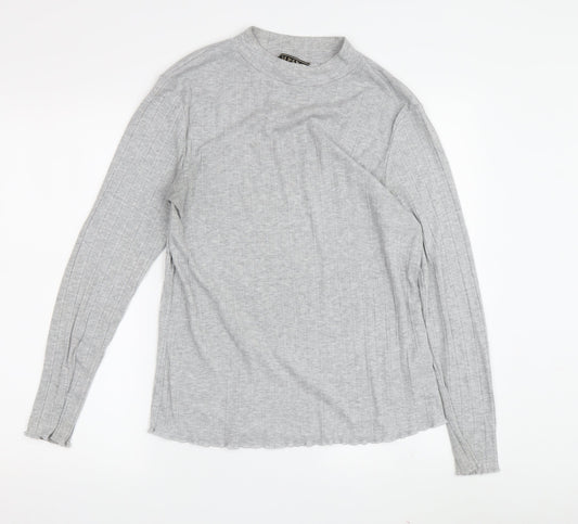 Womens UK Size 14 Lipsy Grey Basic T-Shirt