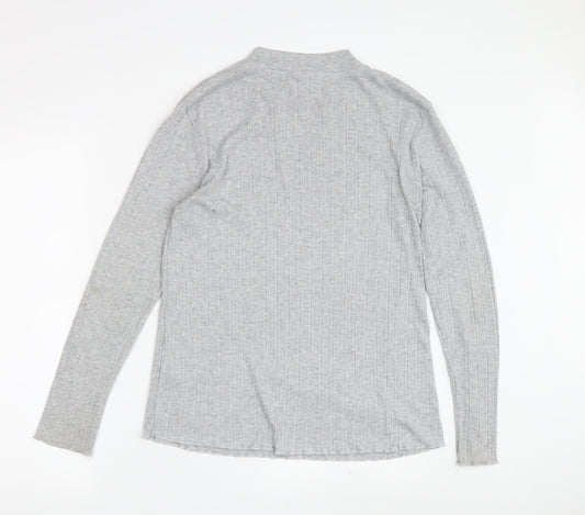 Womens UK Size 14 Lipsy Grey Basic T-Shirt