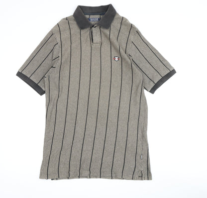 Maine New England Men's Beige M Striped Polo