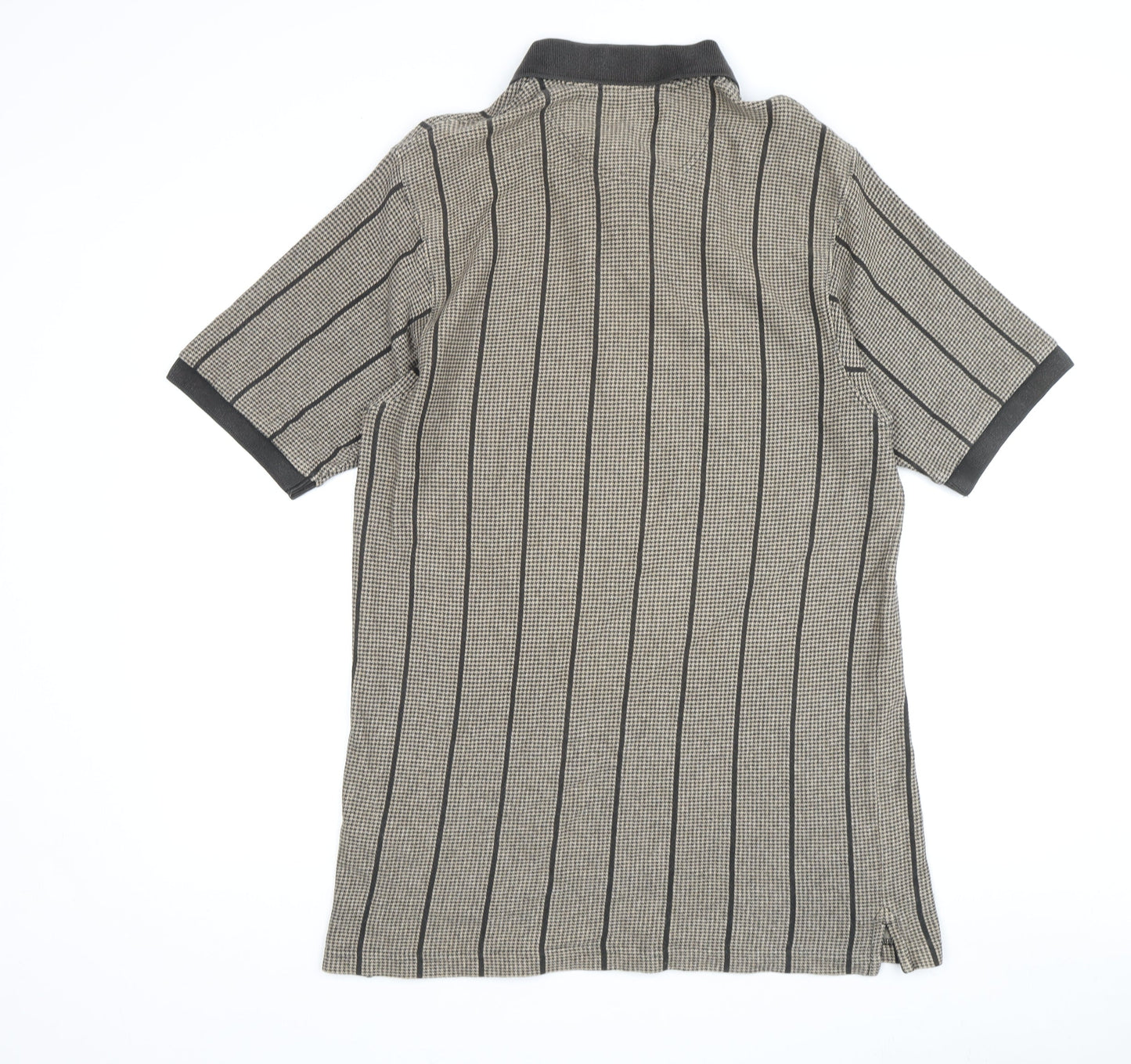 Maine New England Men's Beige M Striped Polo