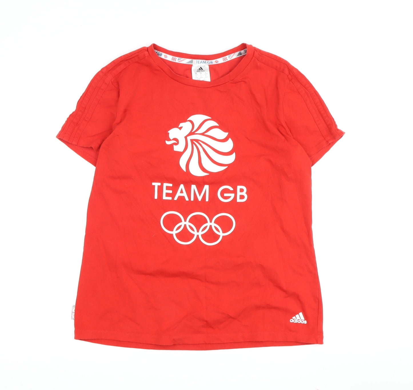 Womens UK Size L adidas Red  T-Shirt