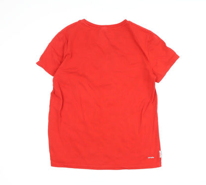 Womens UK Size L adidas Red  T-Shirt