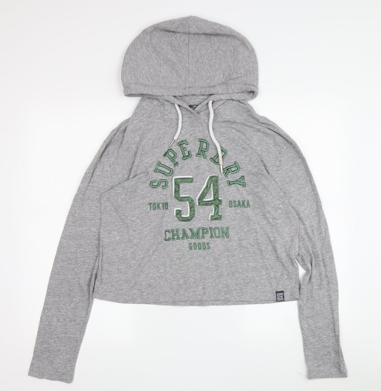 Superdry Women's Grey Pullover Hoodie Size 10