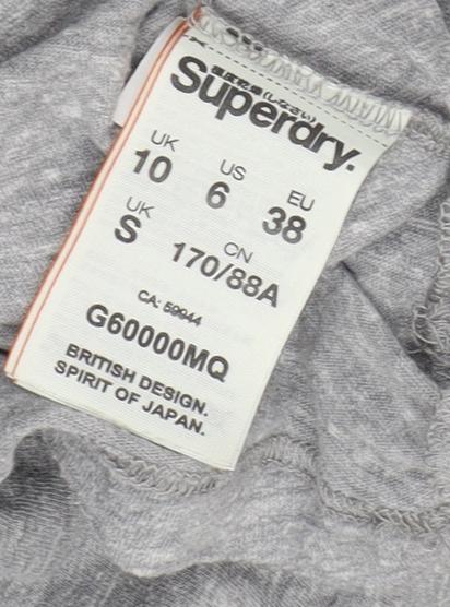 Superdry Women's Grey Pullover Hoodie Size 10