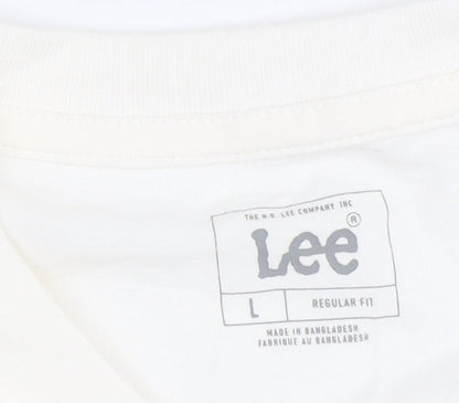 Lee Men’s Ivory California T-Shirt Size L Regular Fit