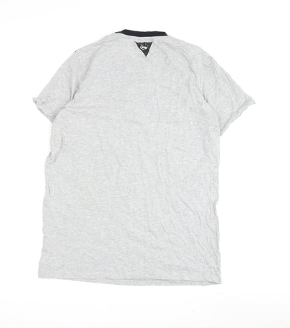 Dunlop Men's Grey Black M Colourblock T-Shirt