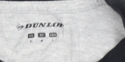 Dunlop Men's Grey Black M Colourblock T-Shirt