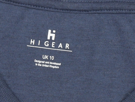 Hi Gear Women's Blue Casual T-Shirt Size 10 with Embroidery