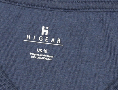 Hi Gear Women's Blue Casual T-Shirt Size 10 with Embroidery