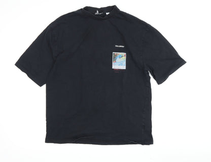 Mens UK Size M COLLUSION Black  T-Shirt