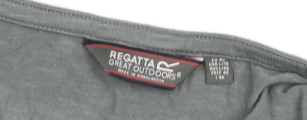 Womens UK Size 12 Regatta Green Basic T-Shirt