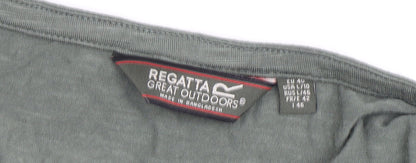 Womens UK Size 12 Regatta Green Basic T-Shirt