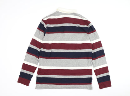 Atlas For Men Striped Multicoloured Polo Size M