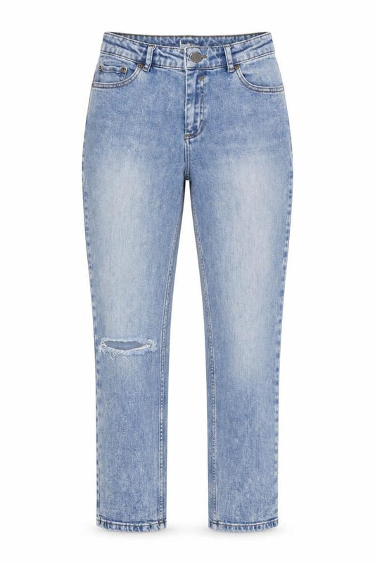 Front view of ASOS Women's Blue Straight Jeans, size 28