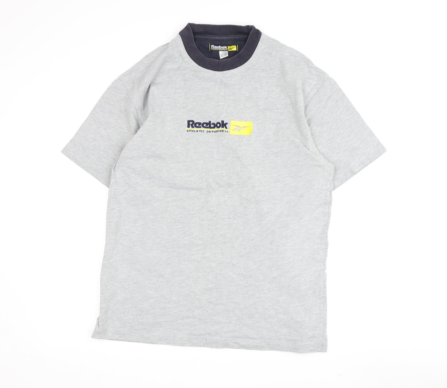 Reebok Men's Grey S T-Shirt with Logo, Casual Style