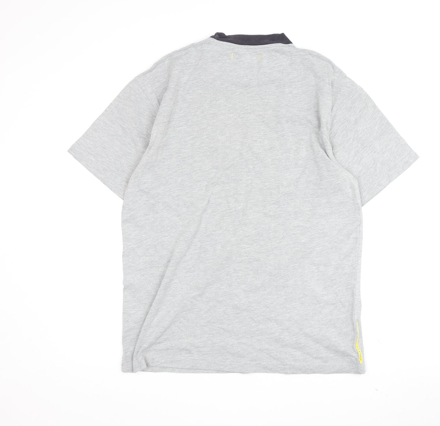 Reebok Men's Grey S T-Shirt with Logo, Casual Style