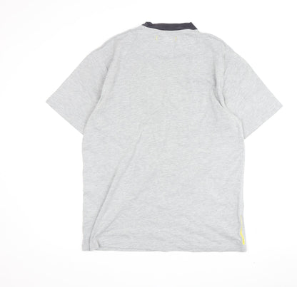 Reebok Men's Grey S T-Shirt with Logo, Casual Style