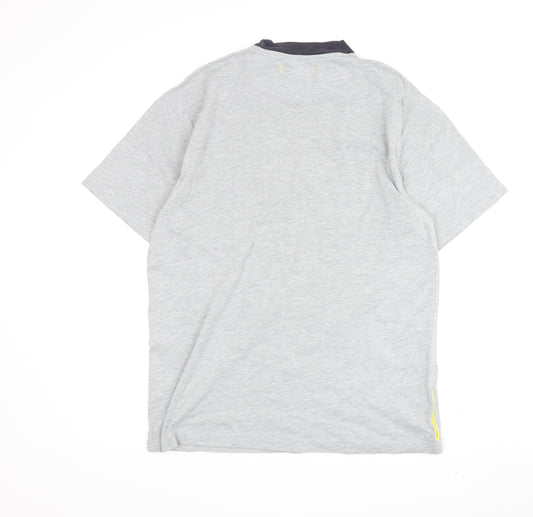 Reebok Men's Grey S T-Shirt with Logo, Casual Style