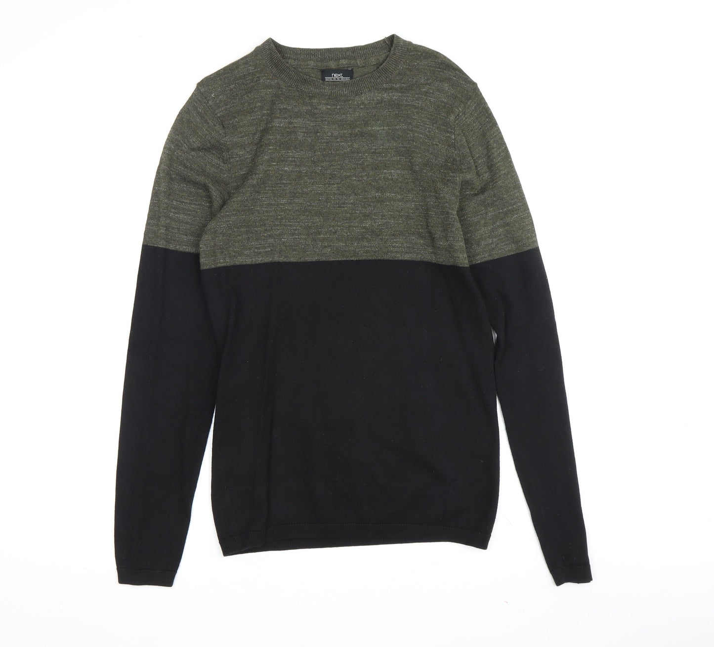 Next Men's Green Black Pullover Jumper XS Size
