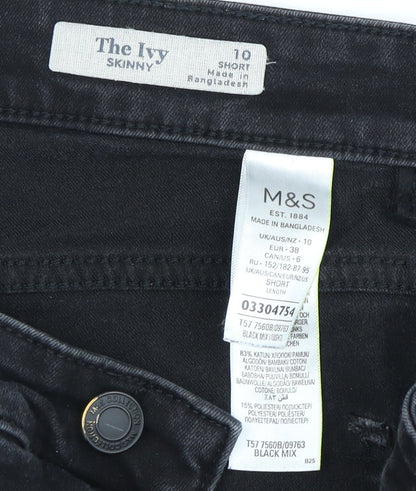 Womens UK Size 10 Marks and Spencer  Skinny Black Jeans