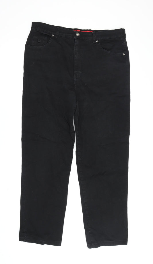 Gloria Vanderbilt Men's Black Straight Jeans Size 14