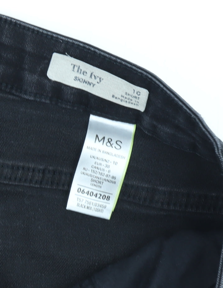 Womens UK Size 10 Marks and Spencer Slim Fit Skinny Black Jeans