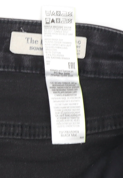 Womens UK Size 10 Marks and Spencer Slim Fit Skinny Black Jeans