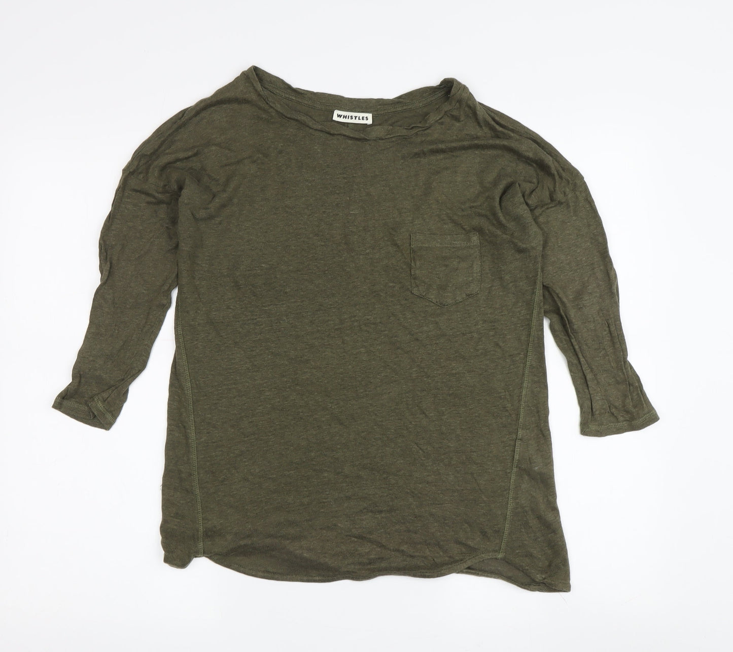 Womens UK Size S Whistles Green Basic T-Shirt