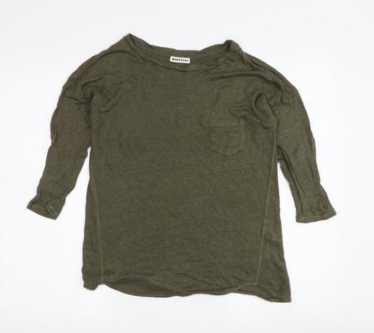 Womens UK Size S Whistles Green Basic T-Shirt