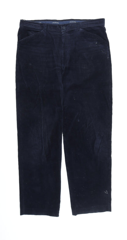 Farah Men's Blue Corduroy Trousers Size 36