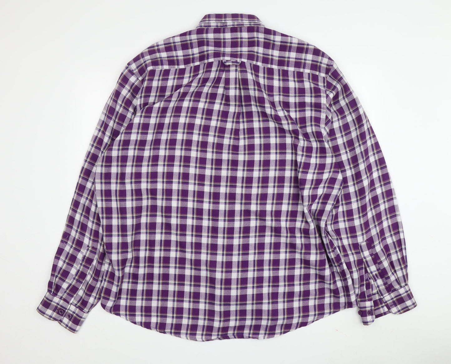 James Pringle Men's Purple Check Shirt XL Casual