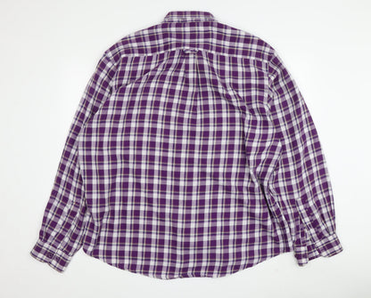 James Pringle Men's Purple Check Shirt XL Casual