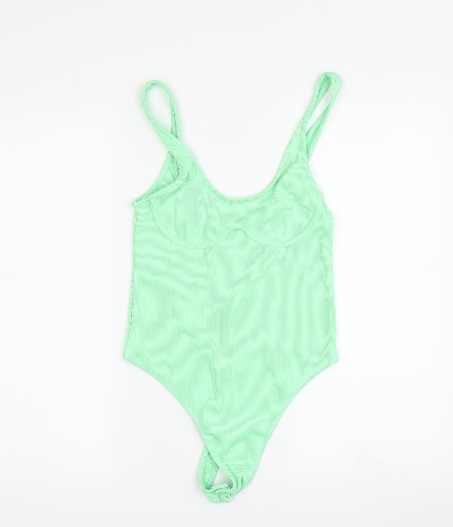 Bershka Women's Green One Piece Swimsuit, Size 10