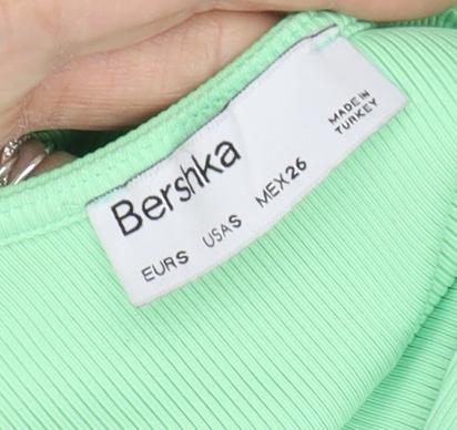Bershka Women's Green One Piece Swimsuit, Size 10