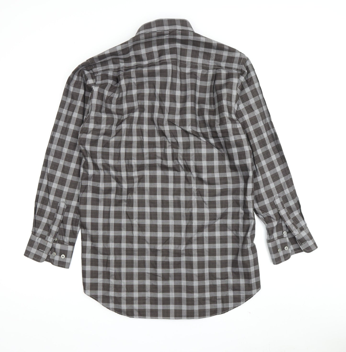 Kirkland Signature Men's Grey Check Shirt Medium