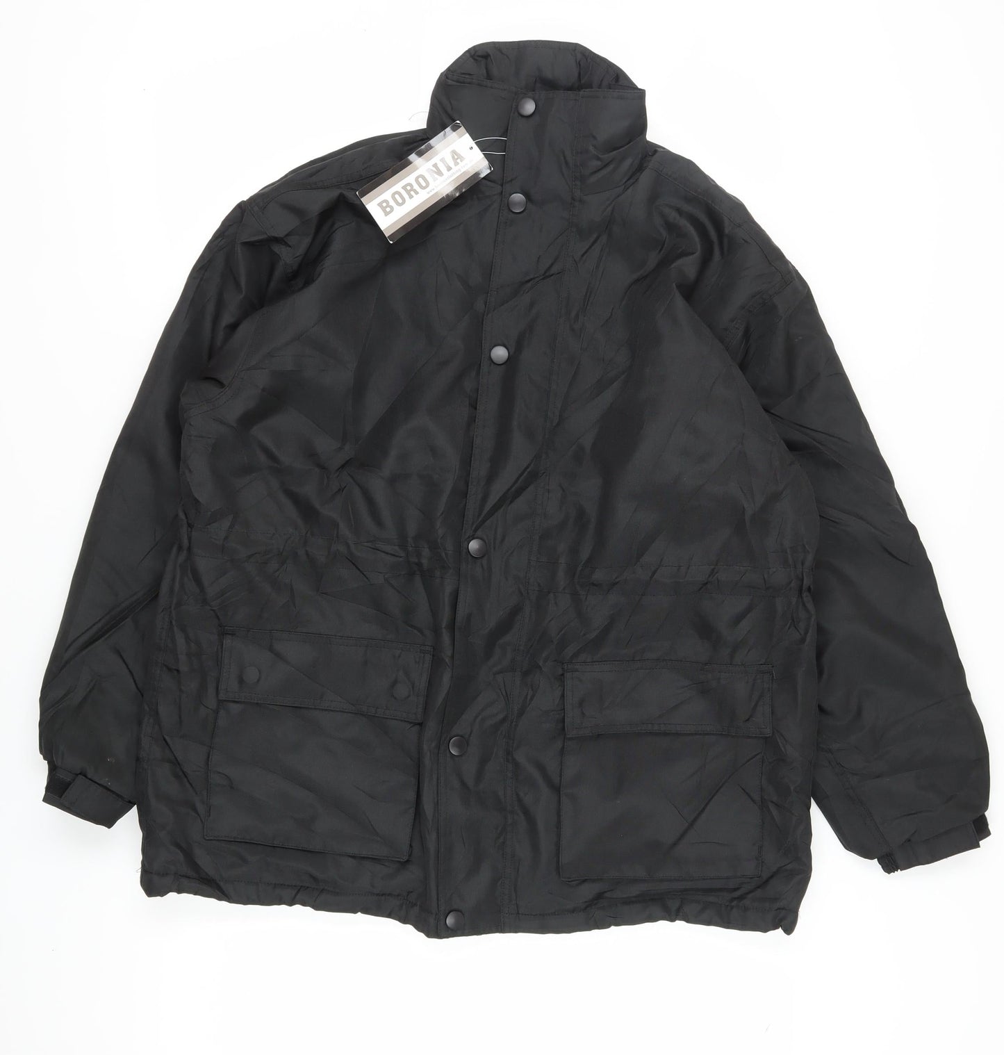 Mens UK Size M Boronia Black Basic Jacket