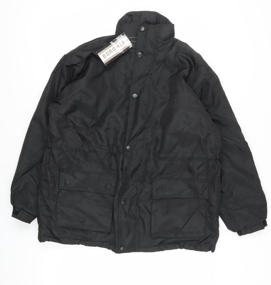 Mens UK Size M Boronia Black Basic Jacket