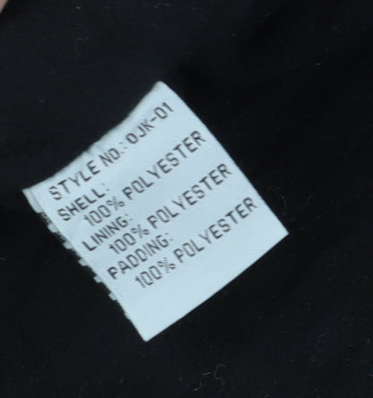 Mens UK Size M Boronia Black Basic Jacket