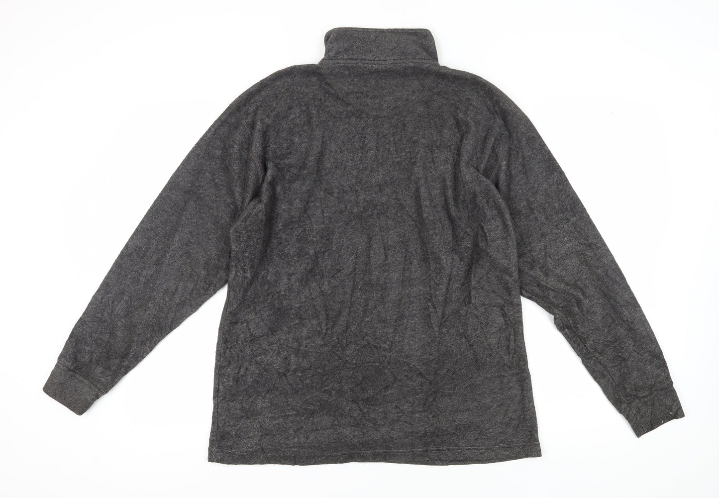 GOLJ Men's Grey 1/2 Zip Fleece Sweatshirt L