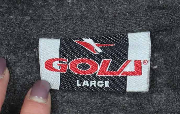 GOLJ Men's Grey 1/2 Zip Fleece Sweatshirt L