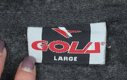 GOLJ Men's Grey 1/2 Zip Fleece Sweatshirt L