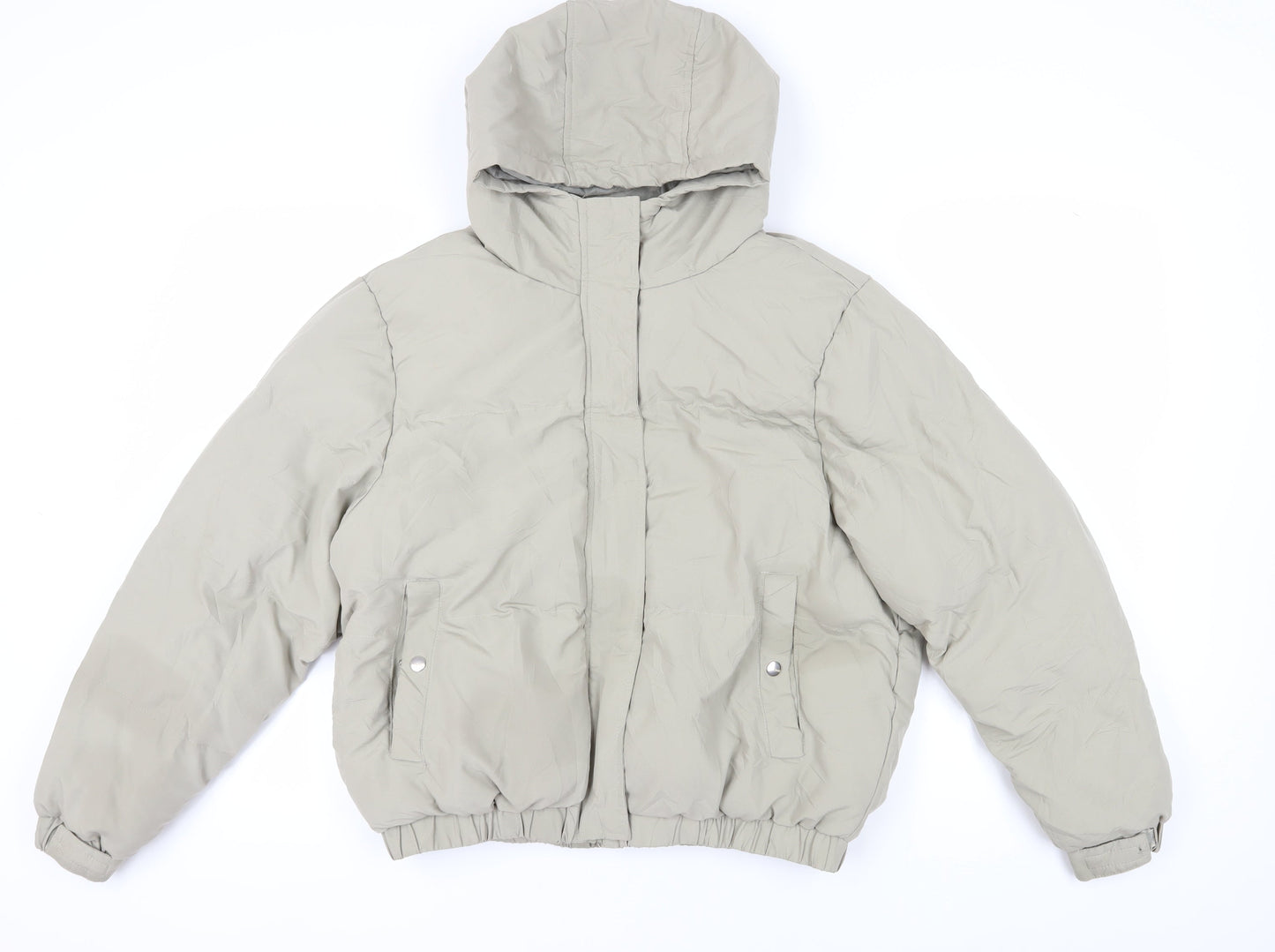 Womens UK Size 16 Brave Soul Beige Puffer Jacket