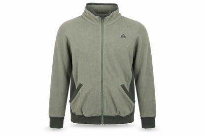 Front view of Nike boys’ green track jacket m full zip for running