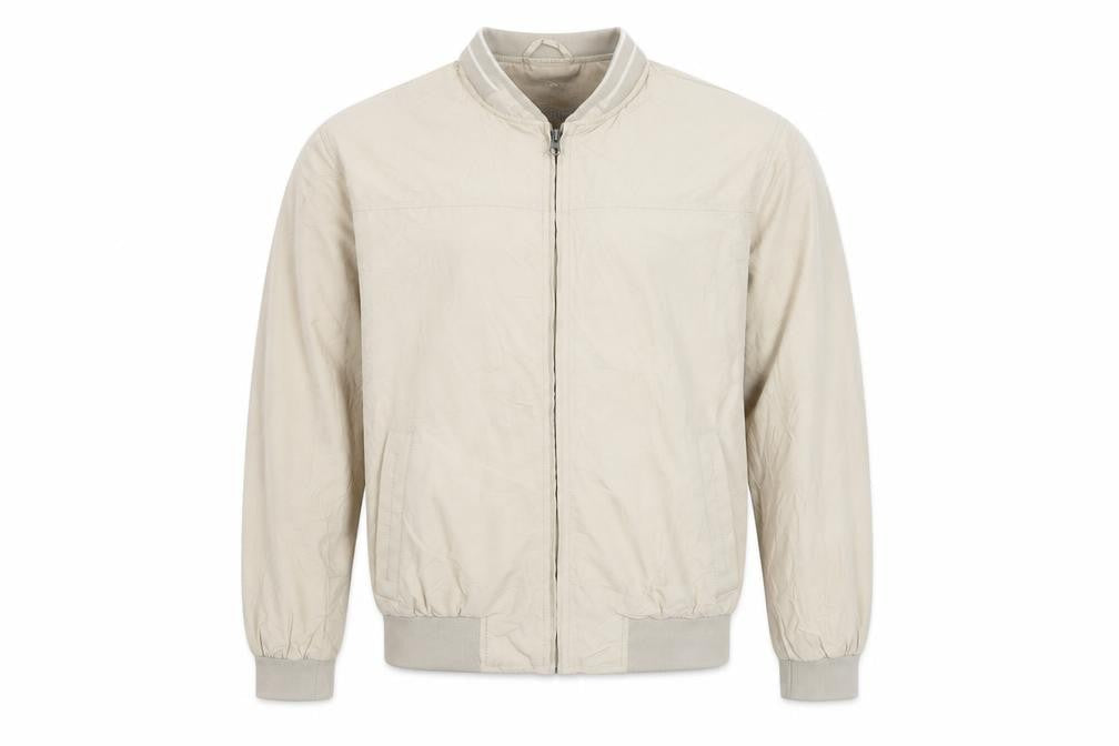 Mens UK Size S Atlantic Bay Beige Bomber Jacket
