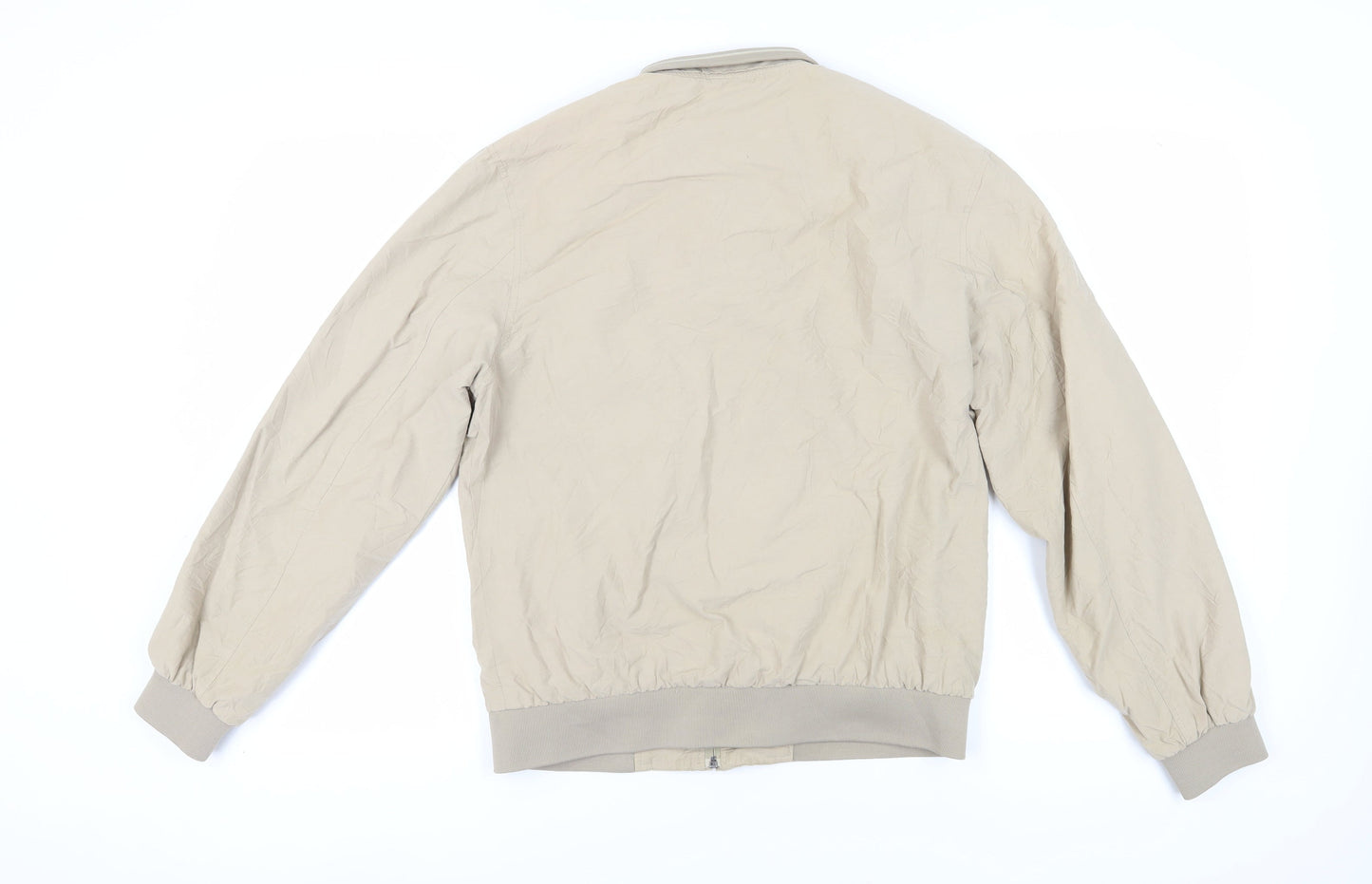 Atlantic Bay Men's Beige Bomber Jacket S Casual