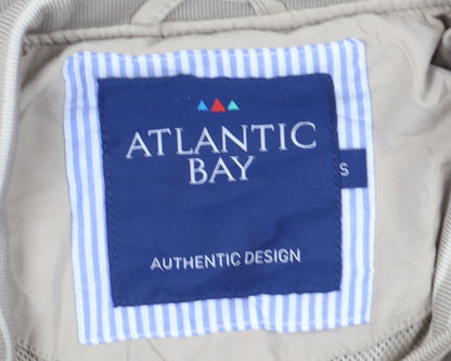 Atlantic Bay Men's Beige Bomber Jacket S Casual